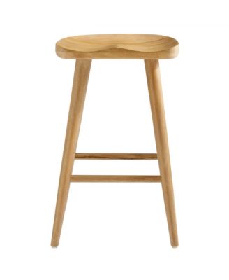Saville Backless Wood Counter Stools, Set of 2