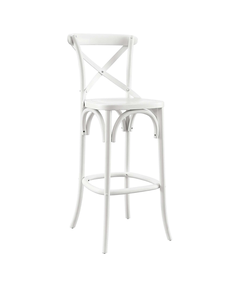 Modway Gear Bar Stool In White