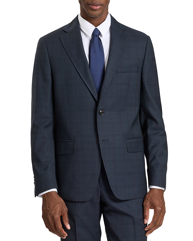 Ted Baker Wright Plaid Modern Fit Suit Jacket In Blue