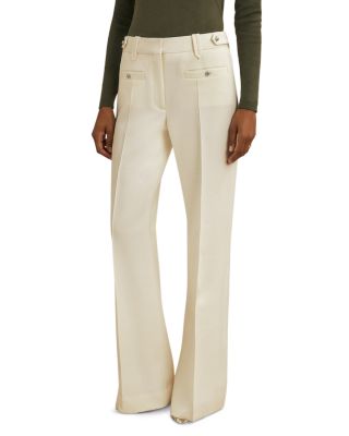 Athena Wool Stud Trim Flare Leg Pants