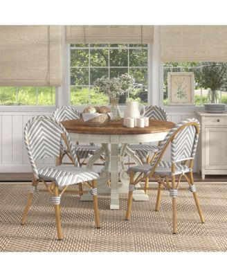 Tempata Aluminum and Resin Wicker Outdoor Dining Chair, Set of 2