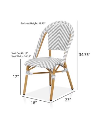 Tempata Aluminum and Resin Wicker Outdoor Dining Chair, Set of 2