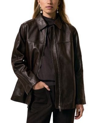 Layla Leather Long Line Jacket