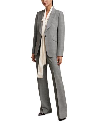 Petite Check Flare Leg Pants 