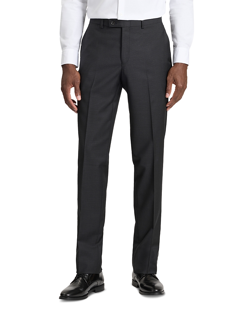 Ted Baker Wright Grid Modern Fit Suit Pants In Black