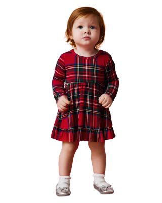 Girls' Tartan Plaid Ruffled Bodysuit Dress - Baby