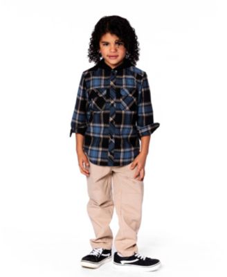 Boys' Long Sleeve Hooded Flannel Shirt - Little Kid, Big Kid