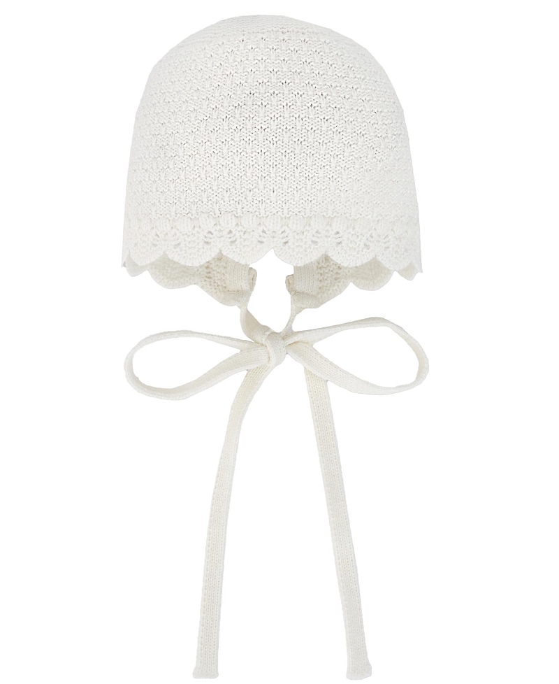 Paz Rodriguez Unisex Newborn Paz Oi 25-26 Bonnet - Baby In Gray