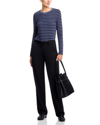 Striped Long Sleeve Crewneck Tee