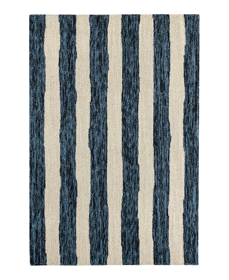 Dash & Albert By Annie Selke Dash Albert By Annie Selke Silas Stripe Da2221 Area Rug, 2'0x3'0 In Blue