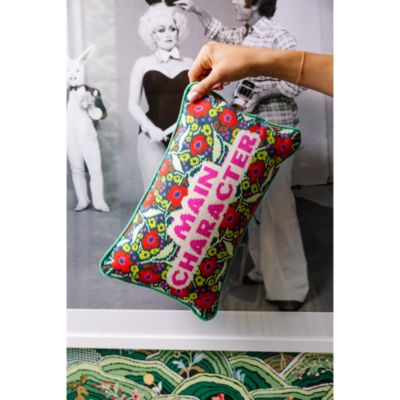 Main Character Needlepoint Pillow
