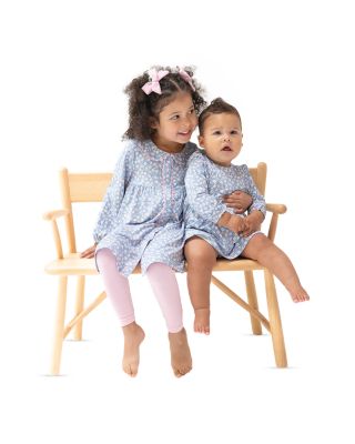 Girls' Country Calico Ruffled Long Sleeved Bodysuit Dress  - Baby