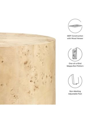 Cosmos 35" Round Burl Wood Coffee Table