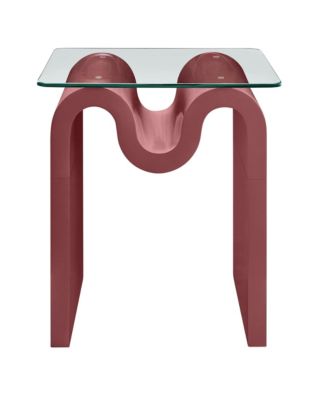 Ondine Glass Top Side Table