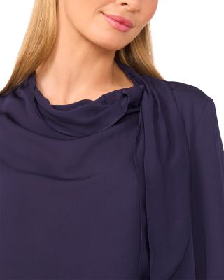 Mock Neck Wide Sleeve Top