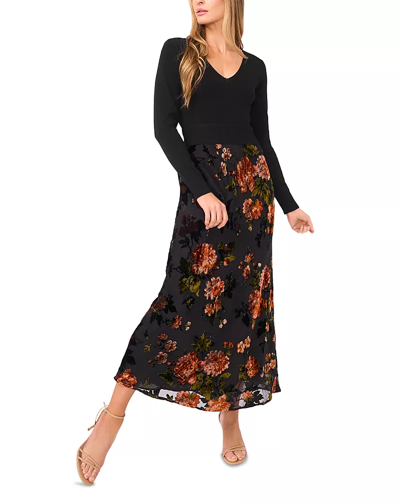Ted Baker Bellina Mixed Media Midi Dress
