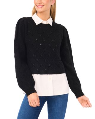 Rumer Pointelle Twofer Sweater