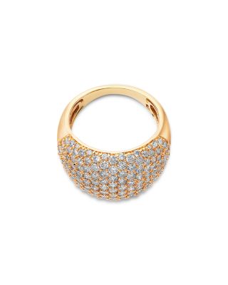 Pav&eacute; Diamond Ring in 14K Yellow or White Gold, 3.0 tcw