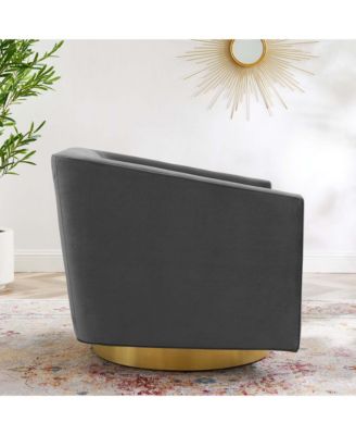 Twist Accent Lounge Performance Velvet Swivel Chair