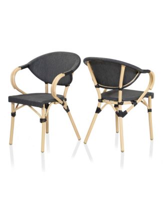 Madison Aluminum Patio Arm Chairs, Set of 2