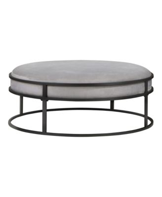Wilsonne Steel Frame Upholstered Round Ottoman