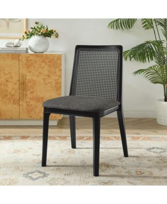 Monarch Wood and Rattan Dining Side Chair