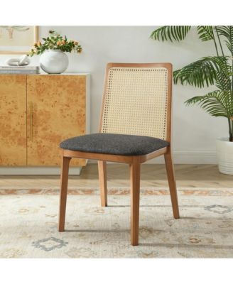 Monarch Wood and Rattan Dining Side Chair