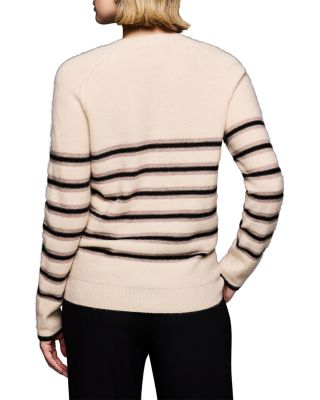 Sparkle Stripe V-Neck Sweater
