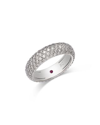 18K White Gold Diamond Classic Diamond Pav&amp;eacute; Band