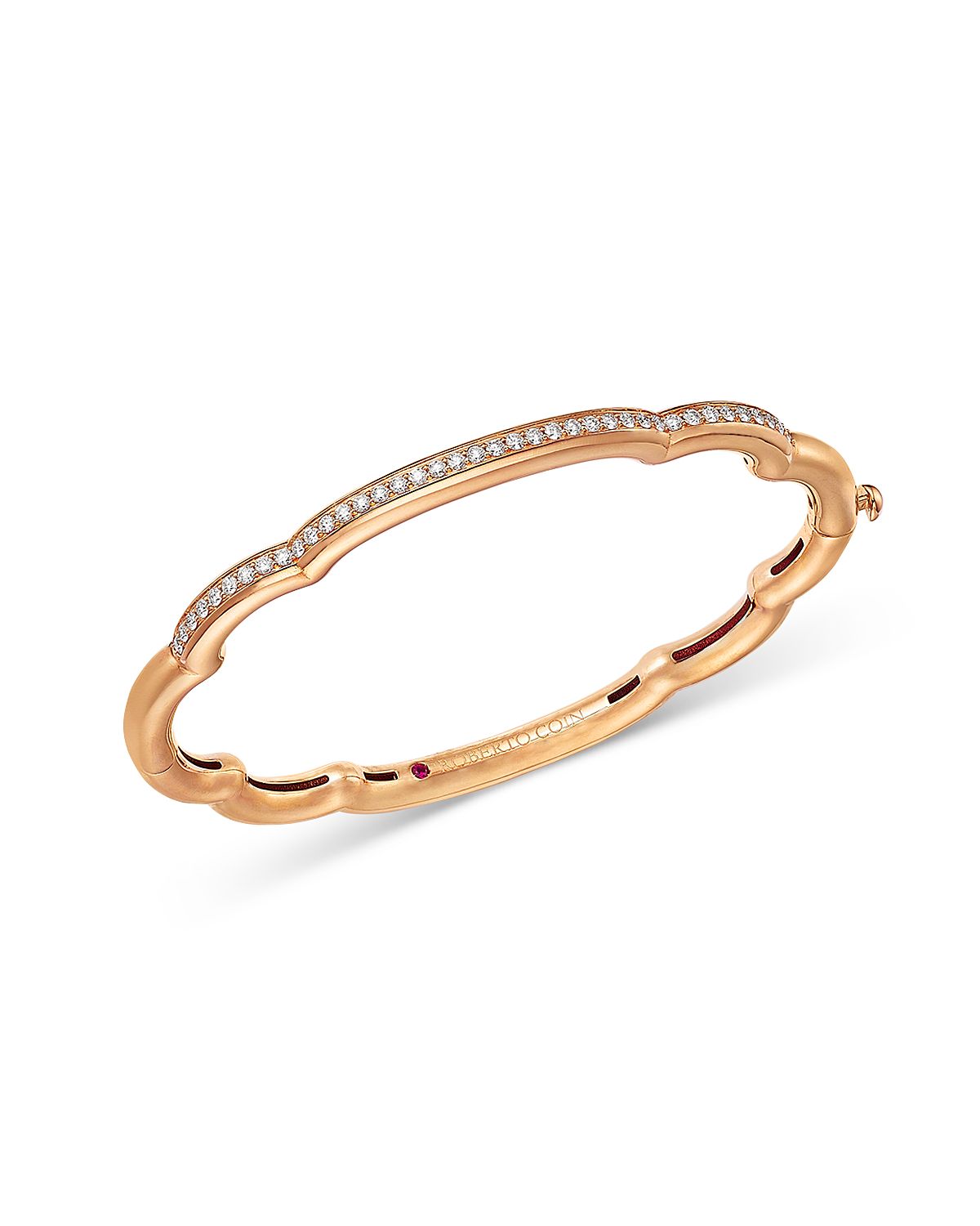 Roberto Coin 18K Rose Gold Cialoma Diamond Cloud Bangle Bracelet