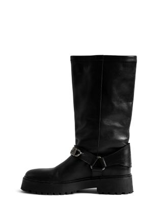 Women's Angie Leather Biker Boots