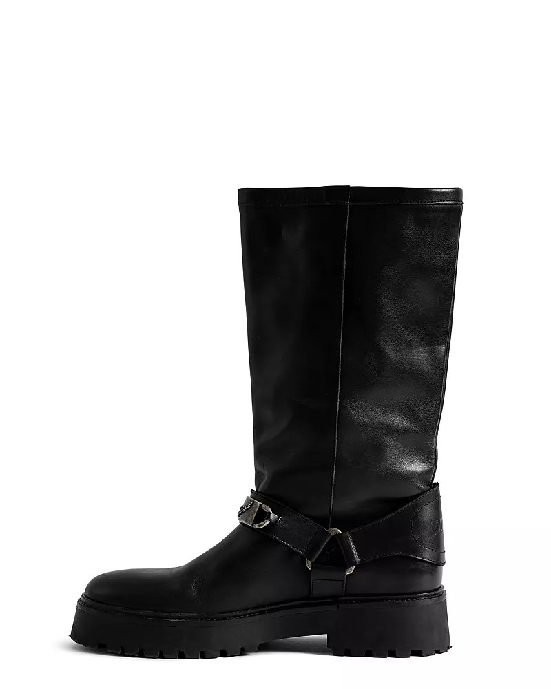 Zadig & Voltaire Women's Angie Leather Biker Boots