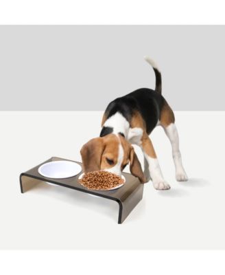 Small Bronze Pet Feeder, 1 Pint Bowls