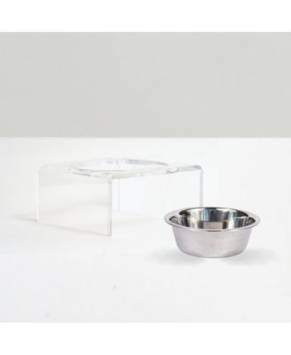 Clear Single Pet Bowl Feeder
