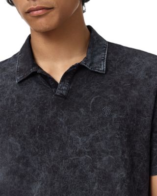 Carsten Open Collar Denim Polo Shirt