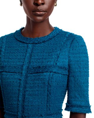 Metallic Tweed Geo Stripe Dress