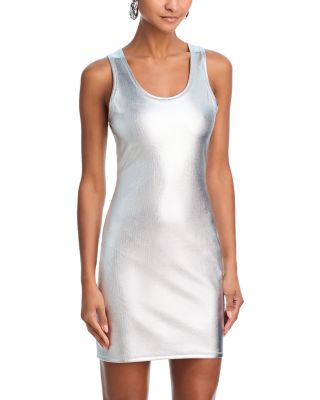 Metallic Sleeveless Mini Dress - Exclusive