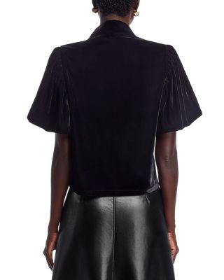 Velvet Mock Neck Top