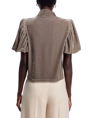 Velvet Mock Neck Top