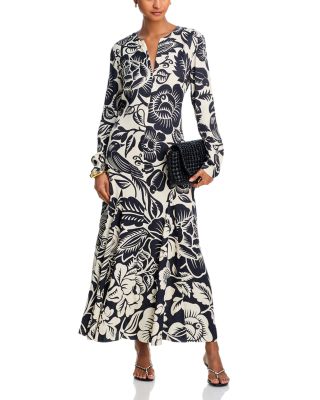 Cashews And Birds Winter Dress