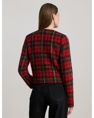 Plaid Mohair Cropped Jacket