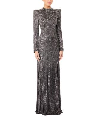 Rory Embellished Mock-neck Maxi Dress