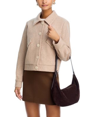 Suede Hobo Shoulder Bag - Exclusive