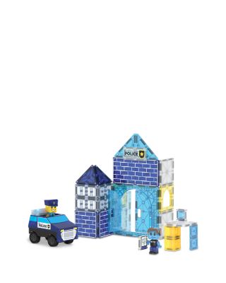 Police Station Magnetic Construction Set, 35 Piece - Ages 3+