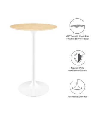 Lippa Round Wood Bar Table