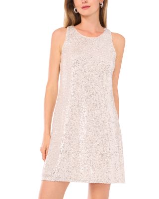 Sleeveless Sequin Shift Dress