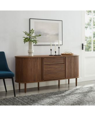 Harlan 67" Fluted Oval Sideboard Cabinet