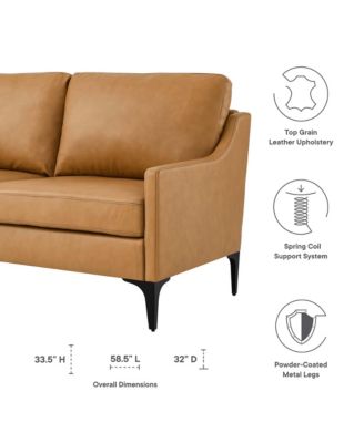 Corland Leather Loveseat