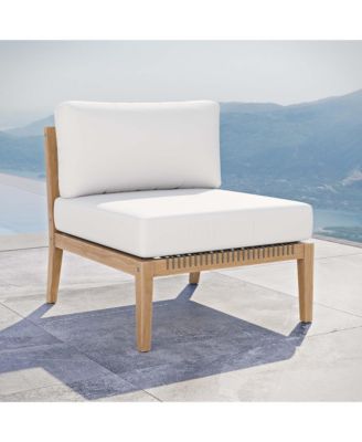 Clearwater Outdoor Patio Teak Wood Armless Chair