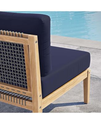 Clearwater Outdoor Patio Teak Wood Armless Chair